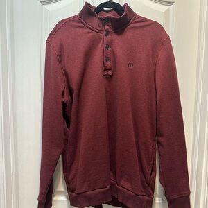Men's Travis Mathew Burgundy Sweater